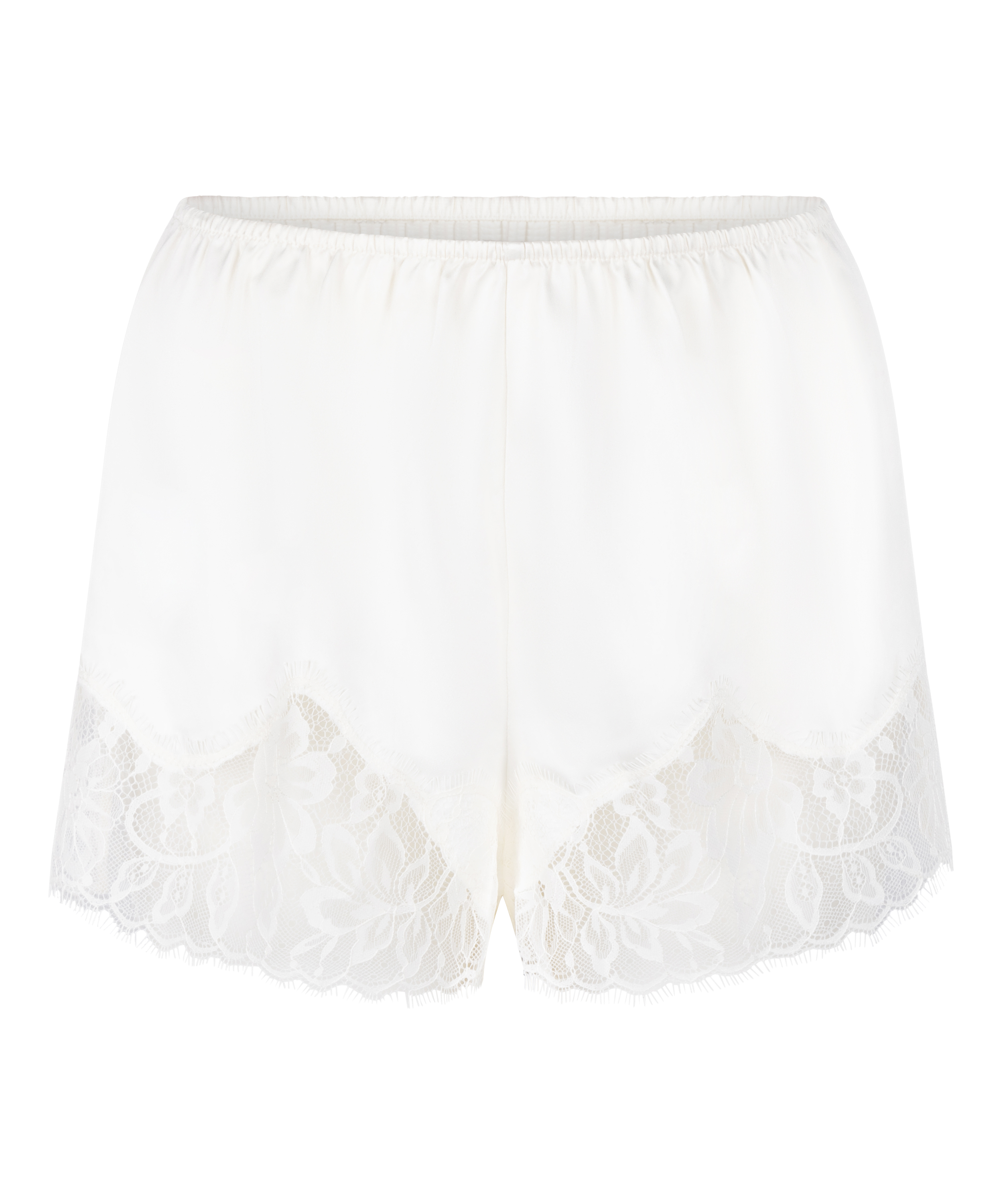 Satynowe Szorty Valerie, Biały, main