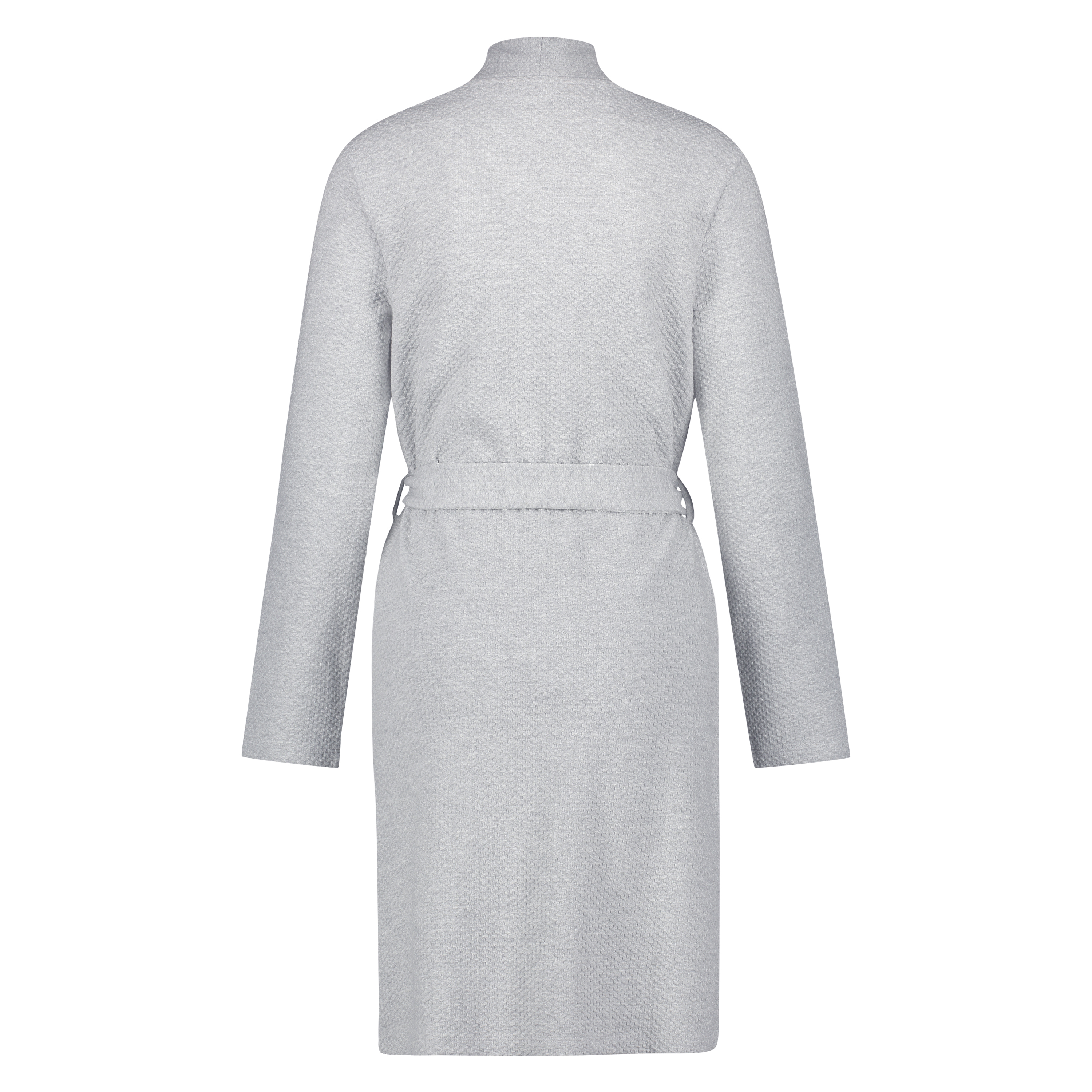 Jersey Jacquard Bathrobe, Szary, main