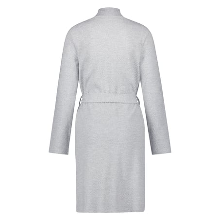 Jersey Jacquard Bathrobe, Szary