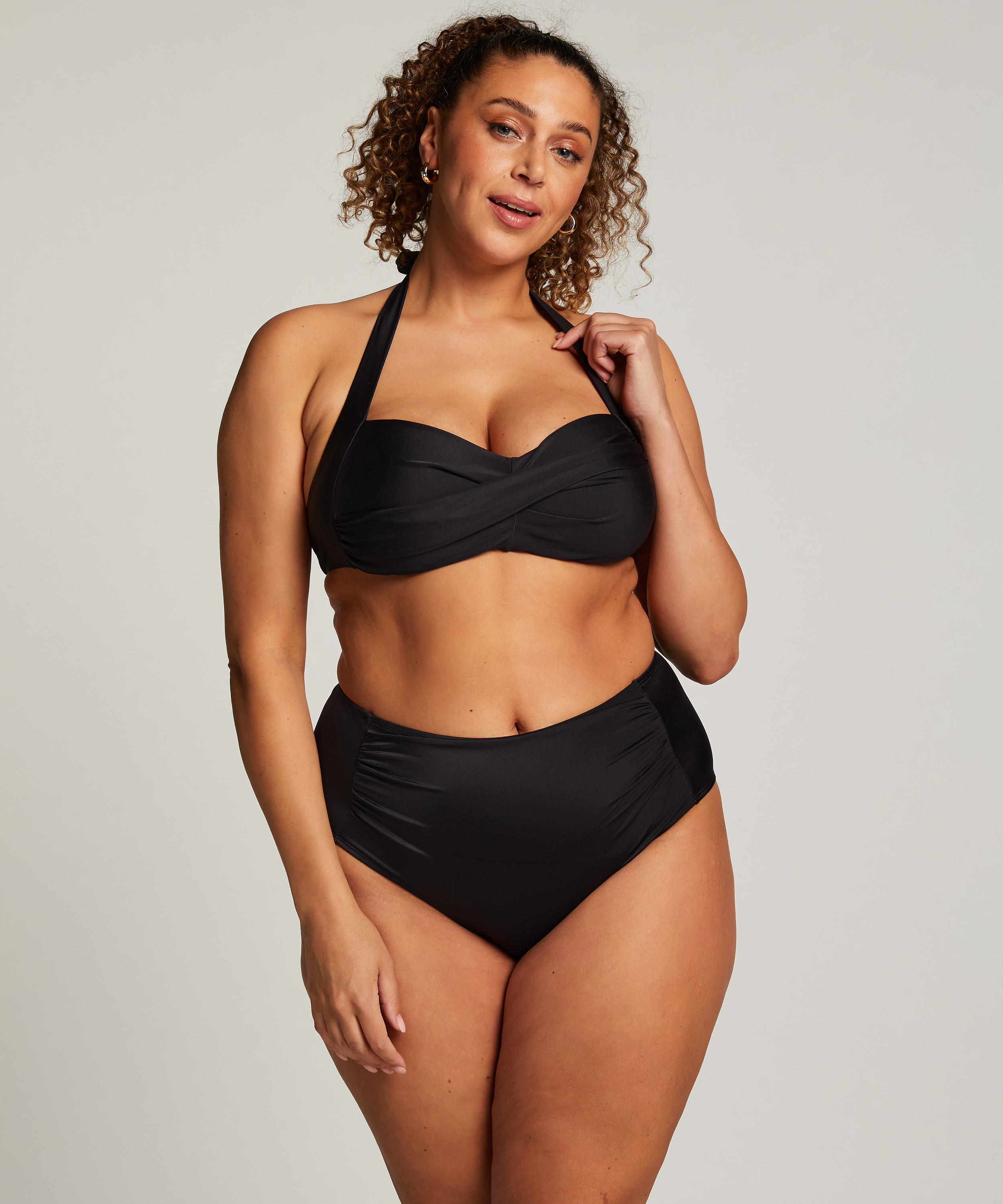 G&oacute;ra od bikini typu bandeau Luxe, Czarny, main