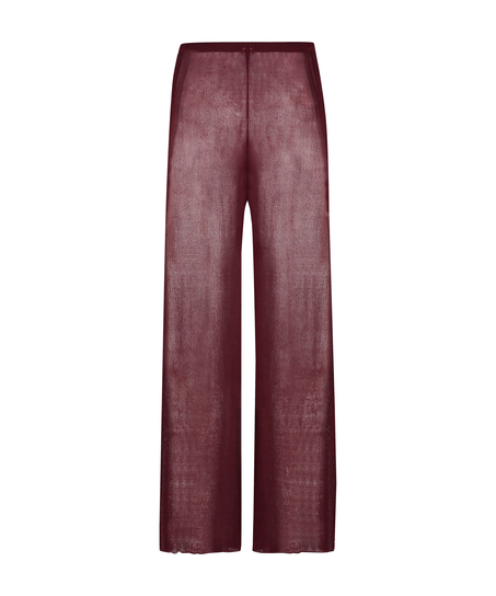 Otwarte dzianinowe spodnie plażowe, Czerwony