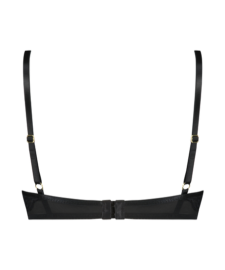 Usztywniony biustonosz z fiszbinami Sierra, Czarny