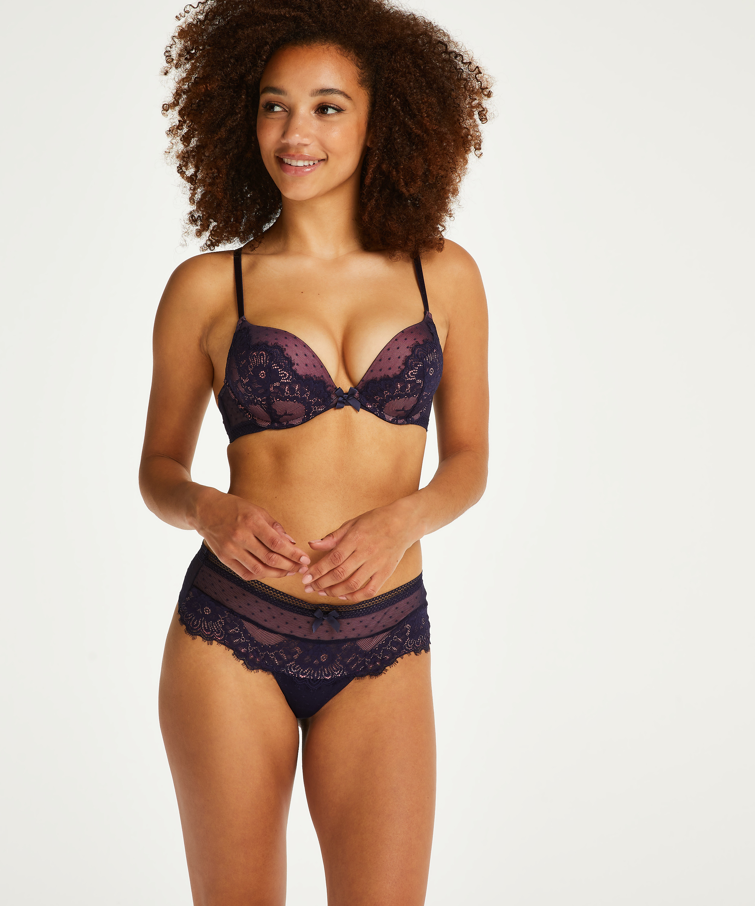 Usztywniony biustonosz maximizer z fiszbinami Bessie, Niebieski, main