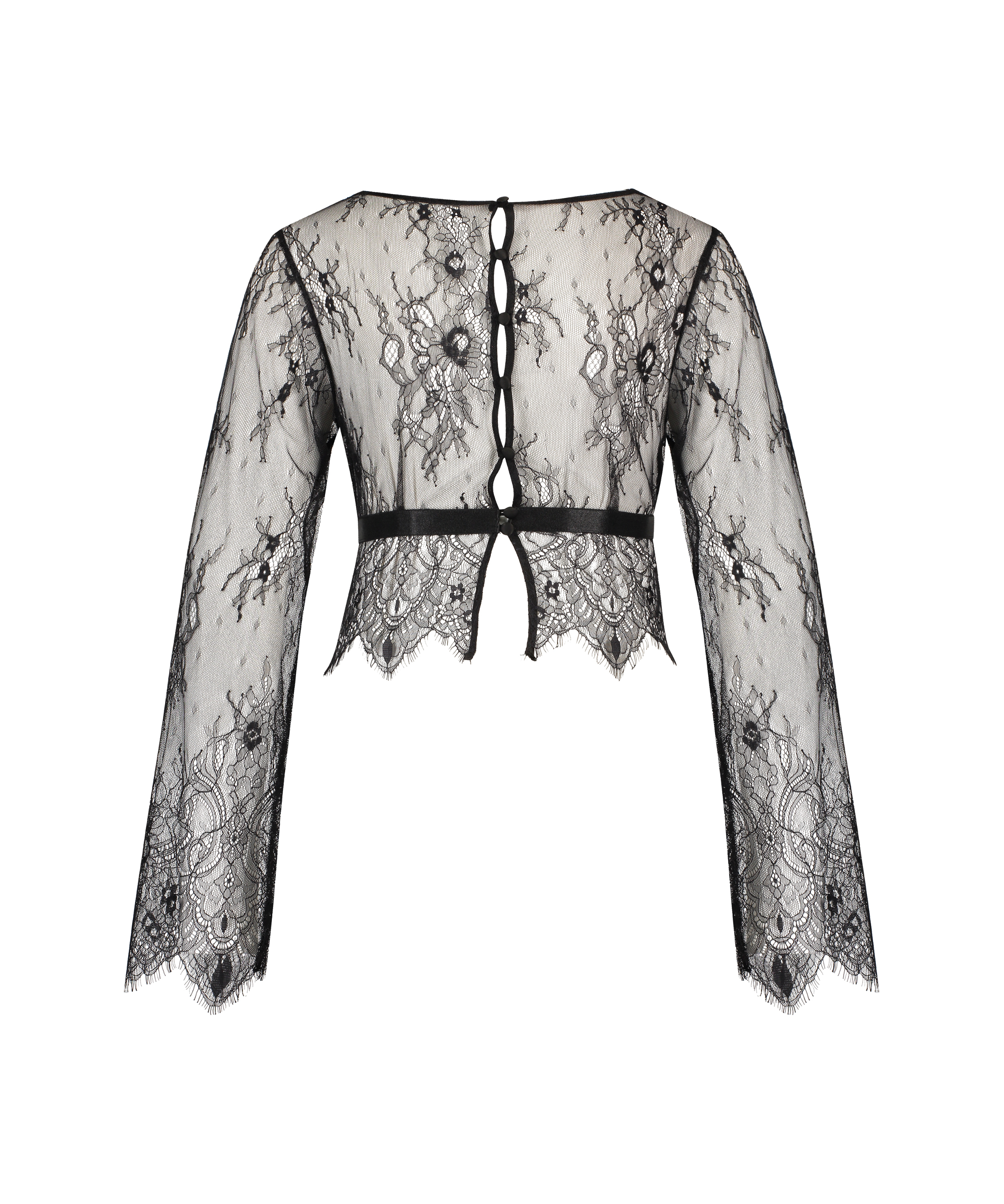 Koronkowy top, Czarny, main