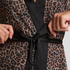 Kimono z siateczki w panterkę, Czarny