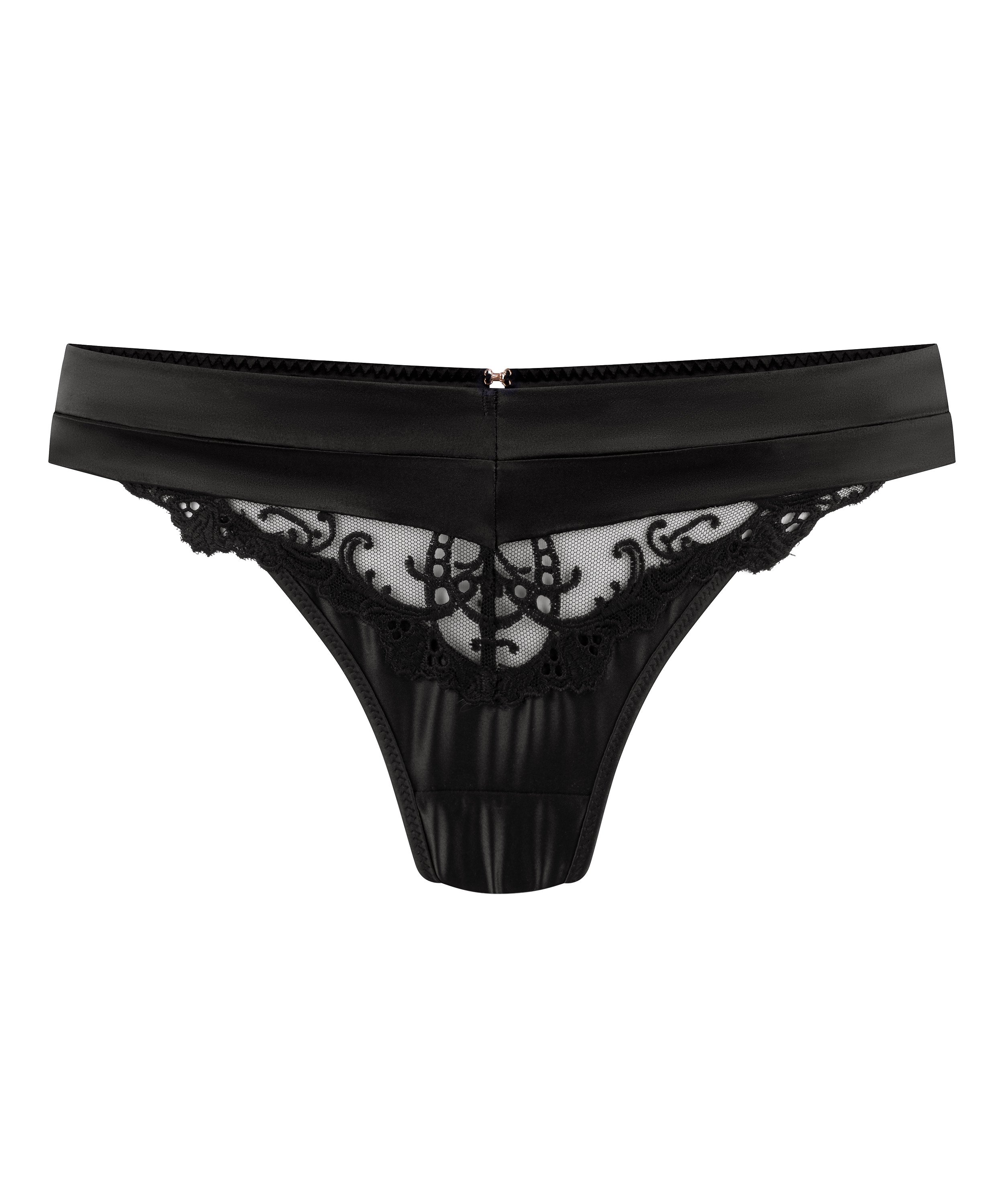 Stringi z wysokim wycięciem Sveta, Czarny, main