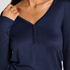 Top Henley do Piżamy, Niebieski