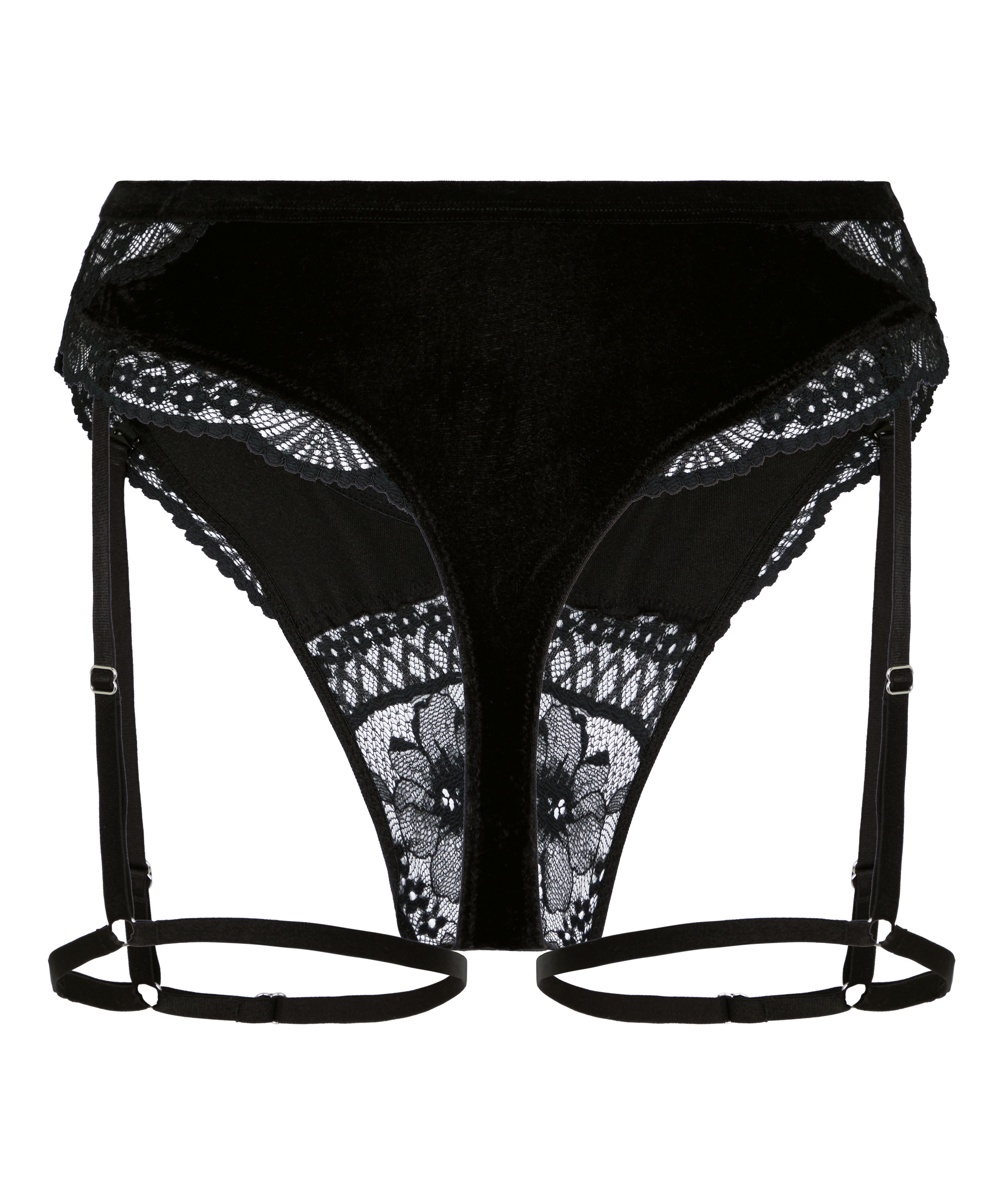 Stringi typu suspender Emily, Czarny, main