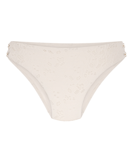 Szydełkowy d&oacute;ł od bikini Crochet, Biały