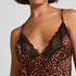 Koszula Nocna Leopard Gabrielle, Czarny