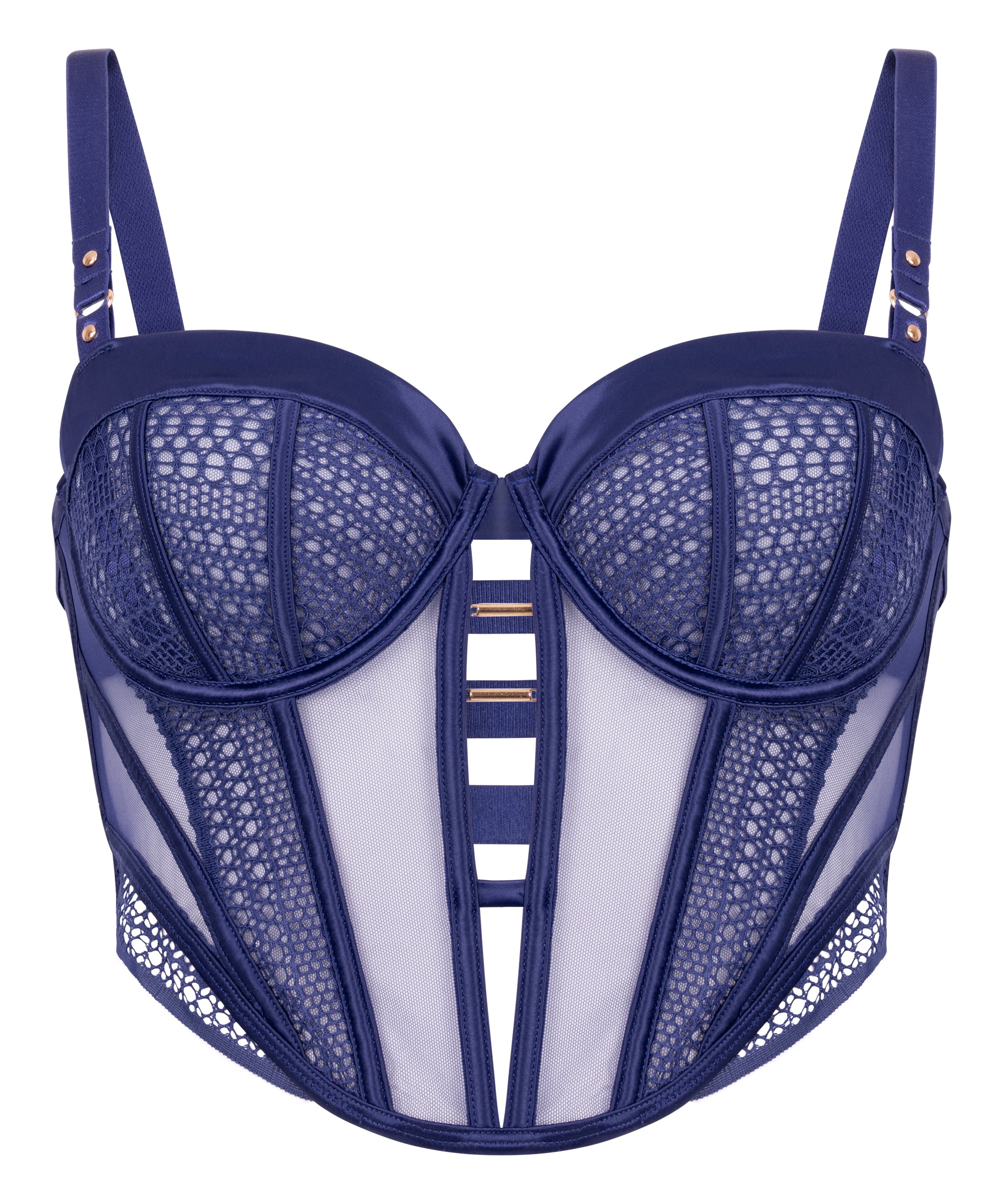 Nieusztywniany biustonosz bez fiszbin&oacute;w Missy, Niebieski, main