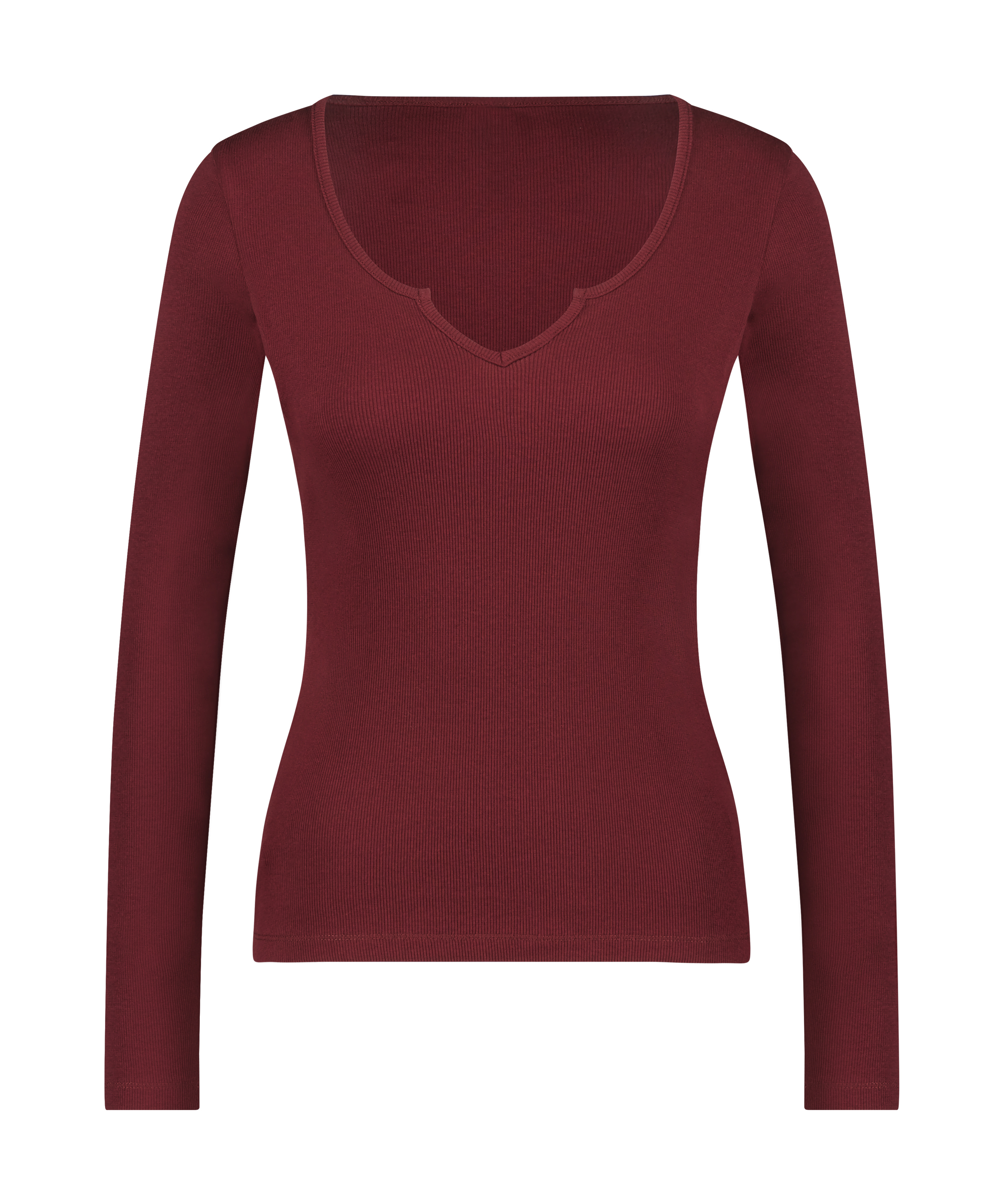 Top V-neck long sleeves, Fioletowy, main