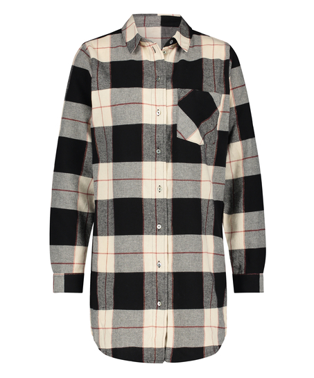 Longsleeved Nightshirt, Czarny