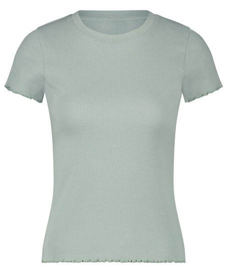 Bawełniana koszula z kr&oacute;tkim rękawem, Zielony