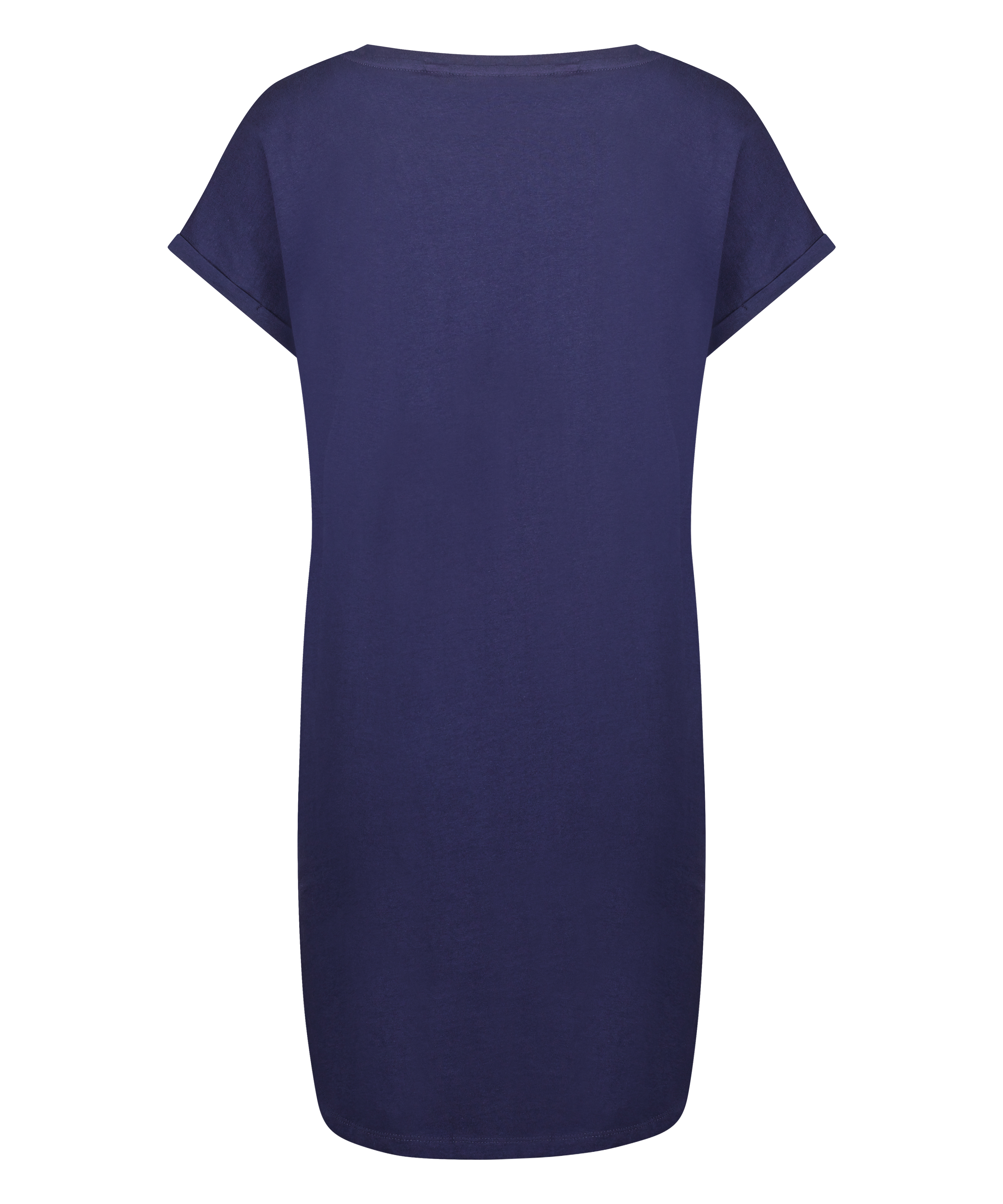 Koszula nocna z okrągłym dekoltem, Niebieski, main