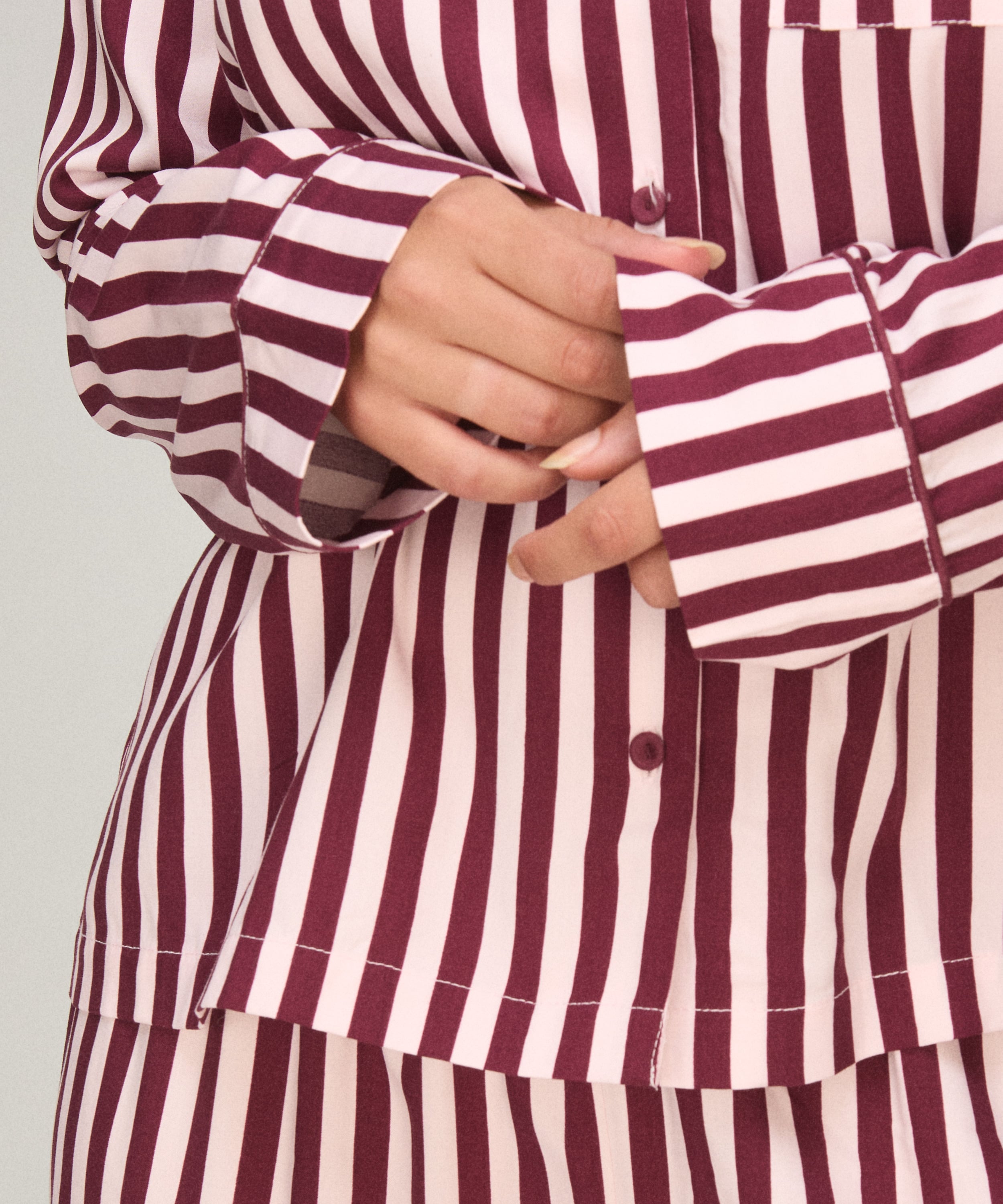 Pyjama Set Poplin Ruffle, R&oacute;żowy, main
