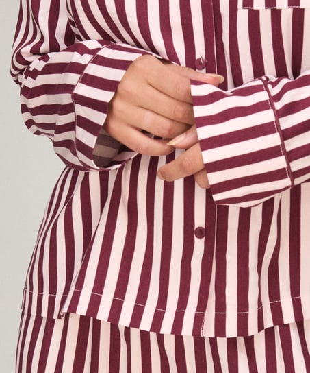 Pyjama Set Poplin Ruffle, R&oacute;żowy