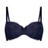 Biustonosz usztywniany z fiszbinami Marine, Niebieski