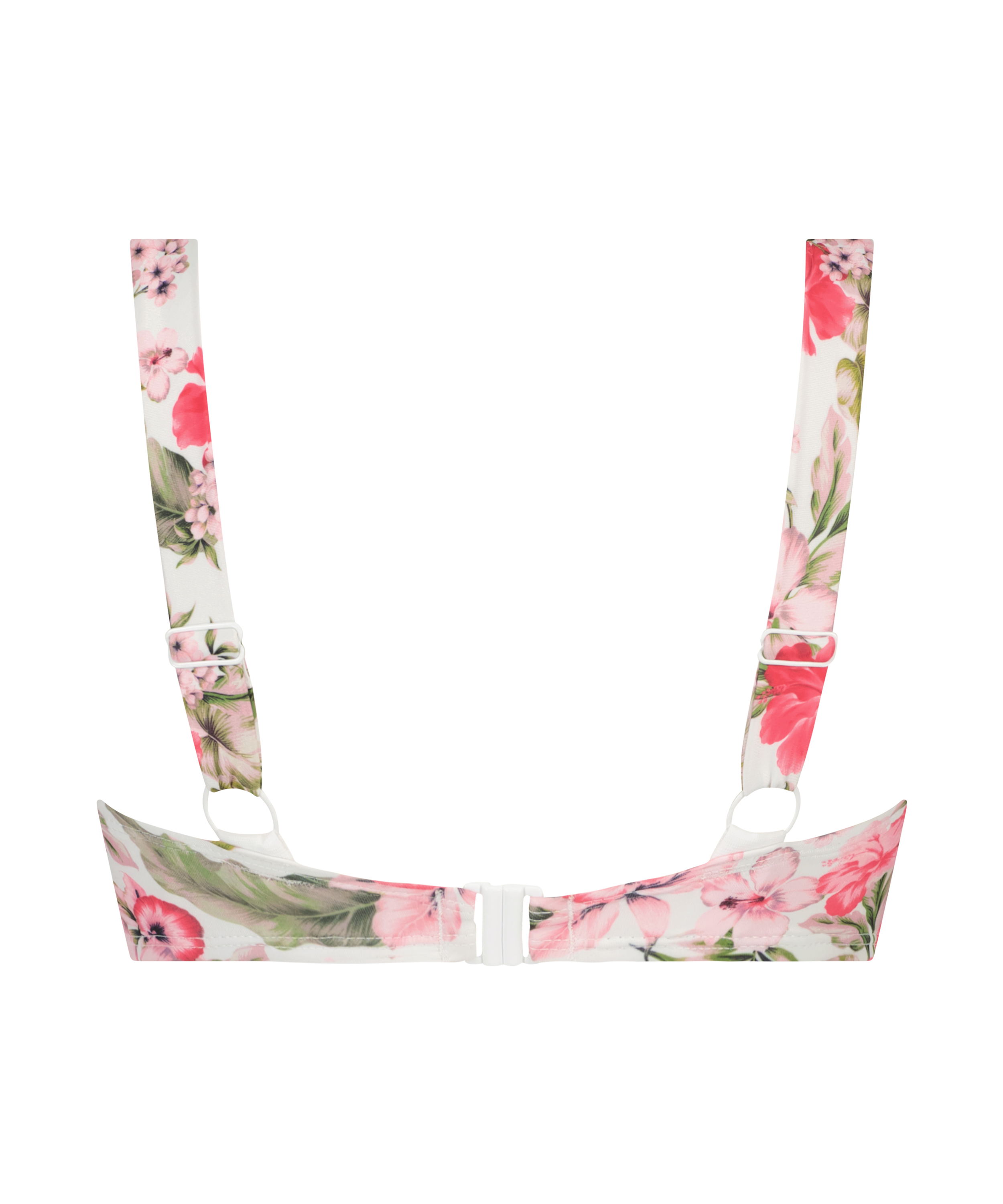 Usztywniona g&oacute;ra od bikini typu bandeau Tropical, Biały, main