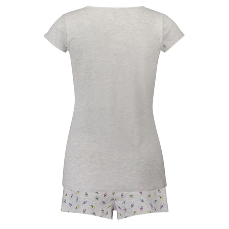 Koronkowa piżama z długim rękawem, Szary