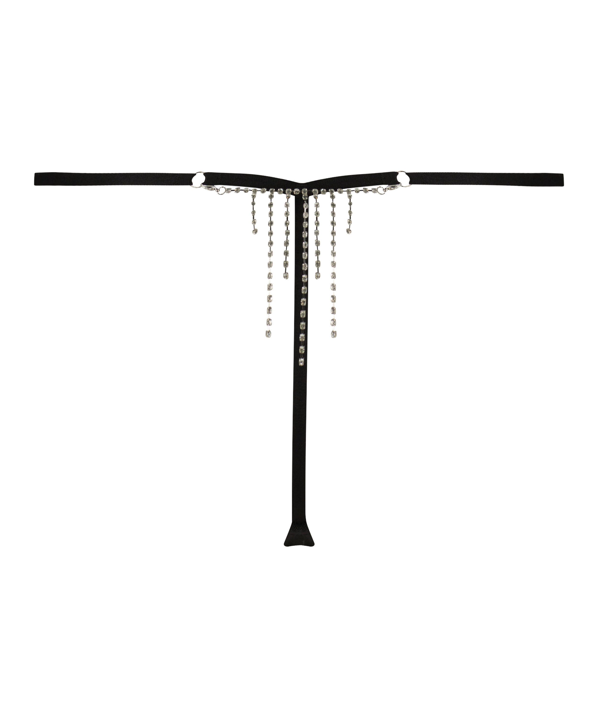 Stringi z wysokim wycięciem Samantha, Czarny, main