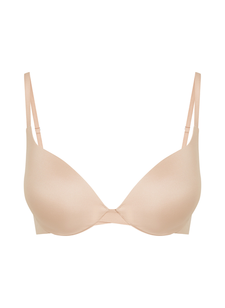 Usztywniony biustonosz push-up z fiszbinami Smooth, Beżowy