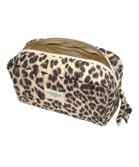 Kosmetyczka Duża Leopard, Beżowy