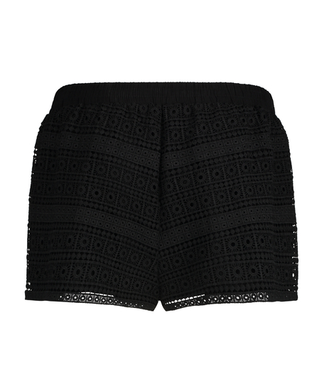Crochet shorts, Czarny
