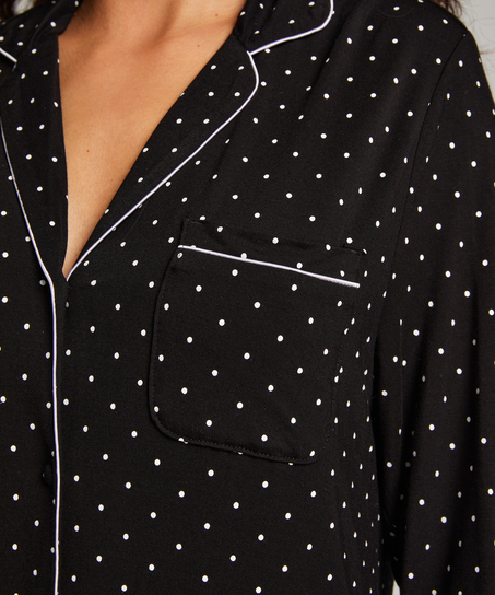 Sukienka Essential z dżerseju z długim rękawem, Czarny