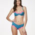Biustonosz usztywniany z fiszbinami Secret Lace, Niebieski