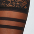15 Denier Rajstopy Podnoszące Pośladki Graphic Stripes, Czarny
