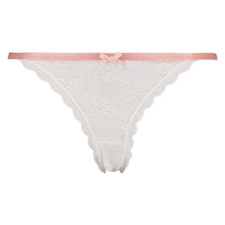Thong lace, Biały