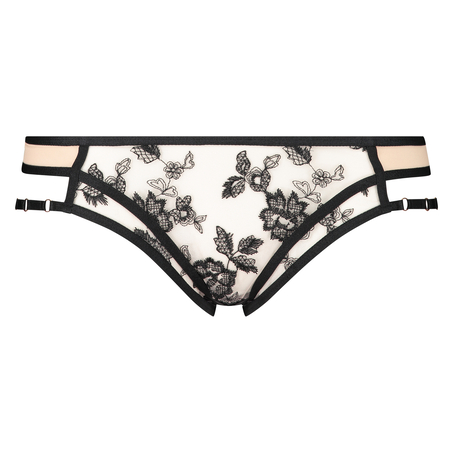 Dahlia open back Brazilian, Czarny