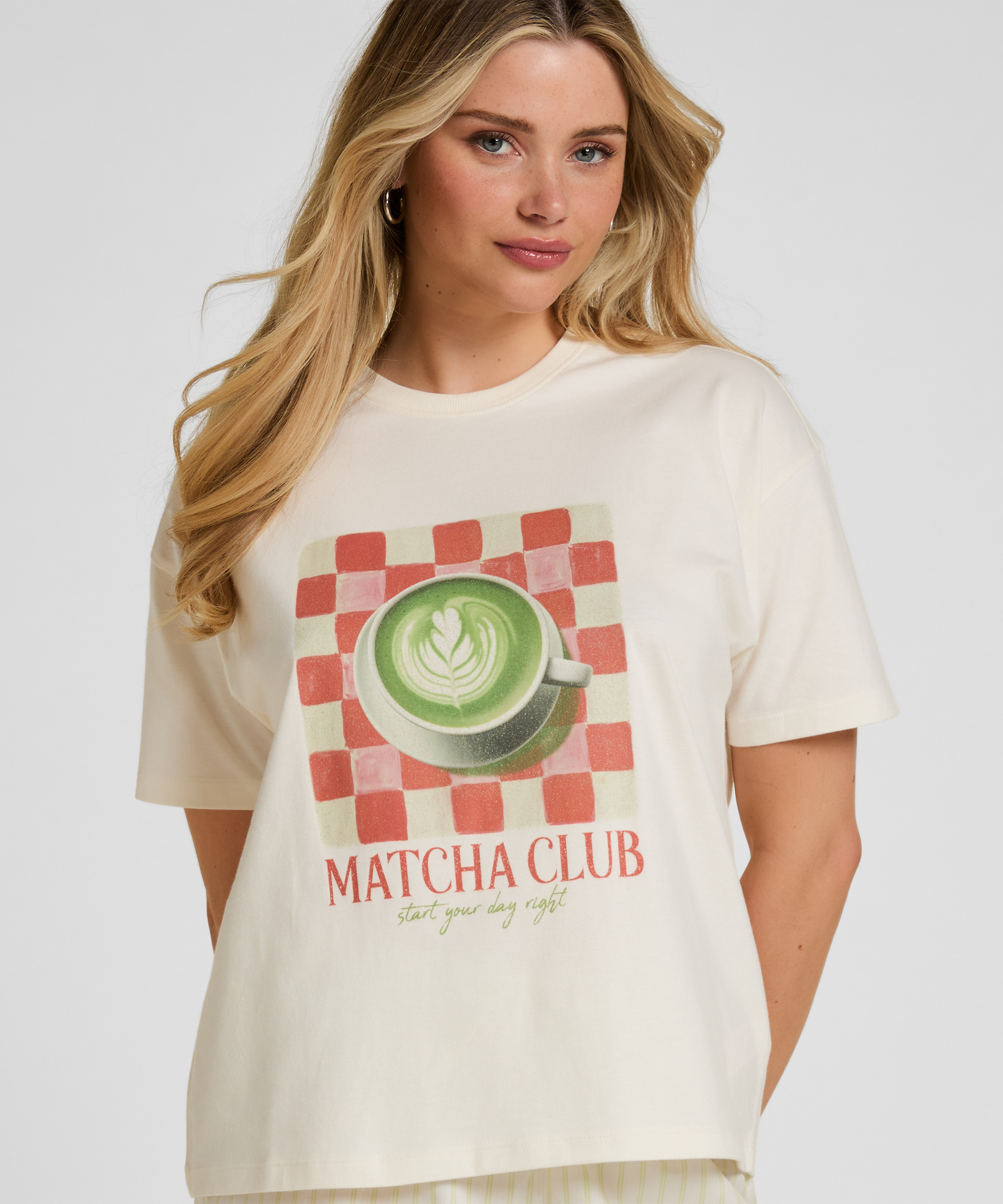 T-shirt z Nadrukiem, Biały, main