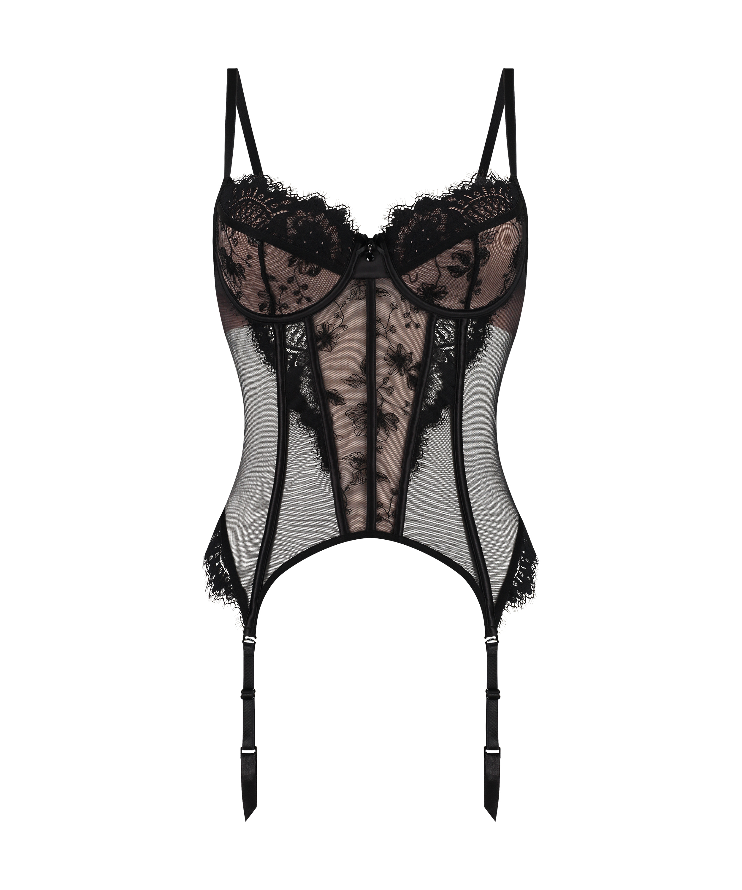 Biustonosz bustier Sia, Czarny, main