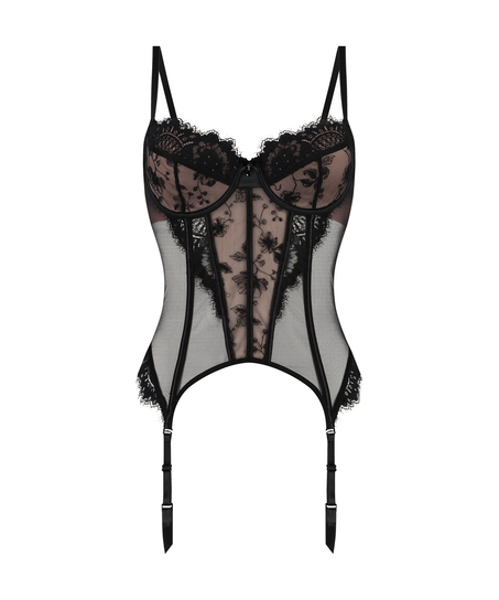 Biustonosz bustier Sia, Czarny