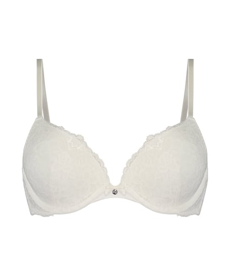 Wyściełany biustonosz push-up z fiszbinami Marine, Biały