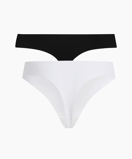 2-pak Stringi Invisible, Biały