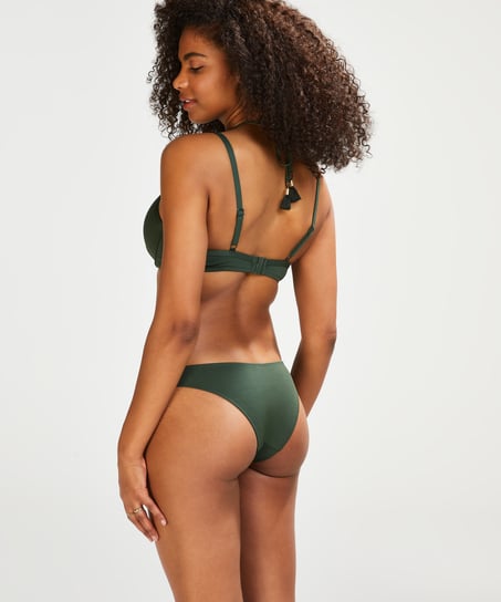 G&oacute;ra od bikini usztywniana, z fiszbinami, z falowanym brzegiem Glam, Zielony