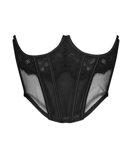 Biustonosz bez miseczek Kim Petras, Czarny