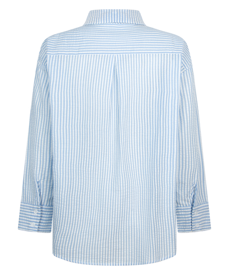 Bawełniana góra od piżamy, Niebieski