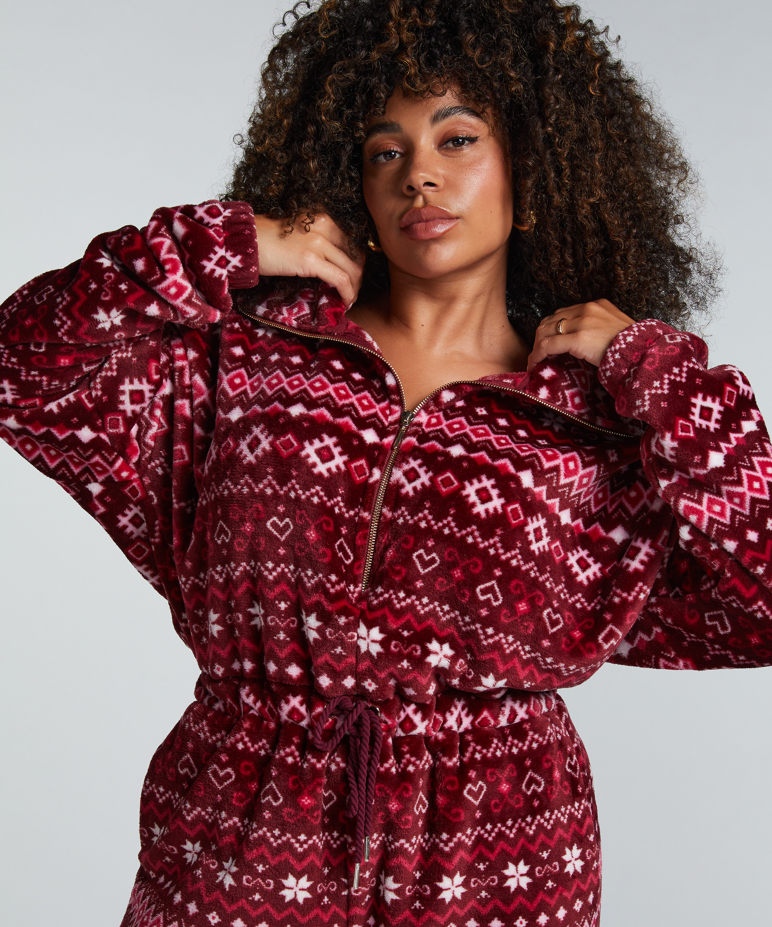 Onesie fleece, Czerwony, main