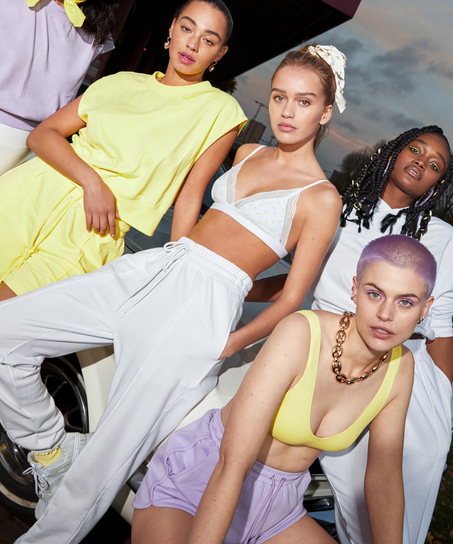 Przytulne spodnie dresowe, Biały