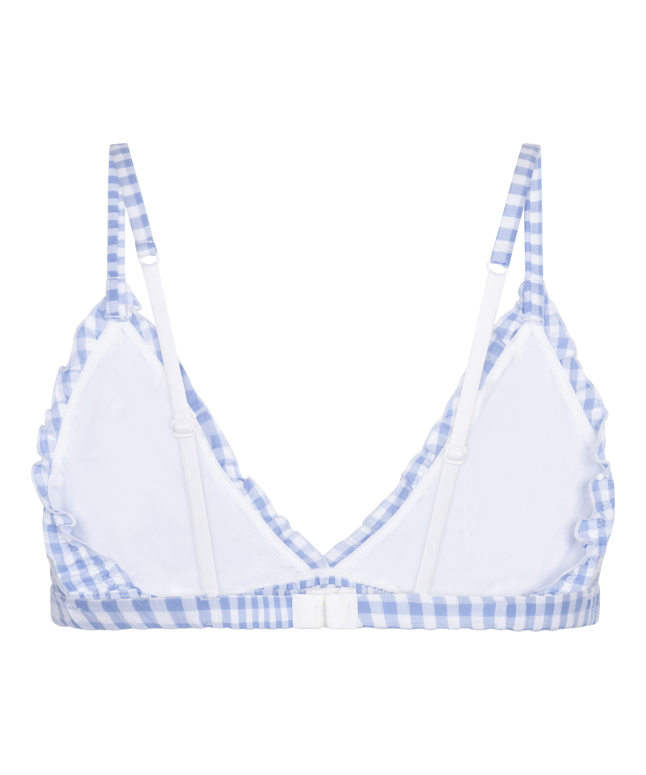 Mia Bralette - Tr&oacute;jkątny Biustonosz z Falbankami, Fioletowy, main