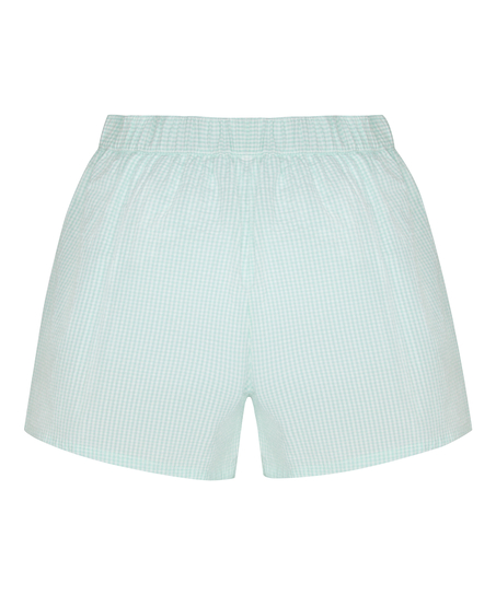 Szorty Piżamowe Seersucker, Zielony