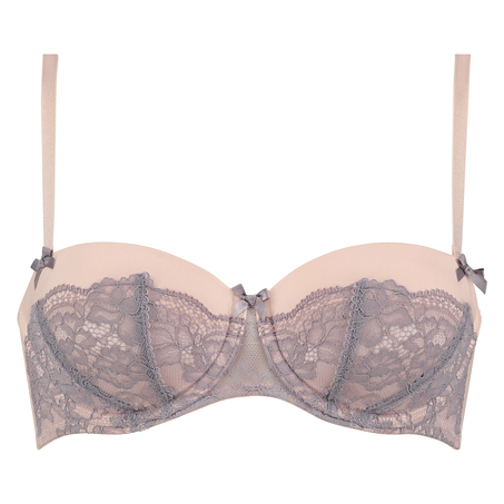 Padded strapless underwired bra  Lenka, Różowy