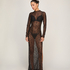 Halka Allover Lace, Czarny
