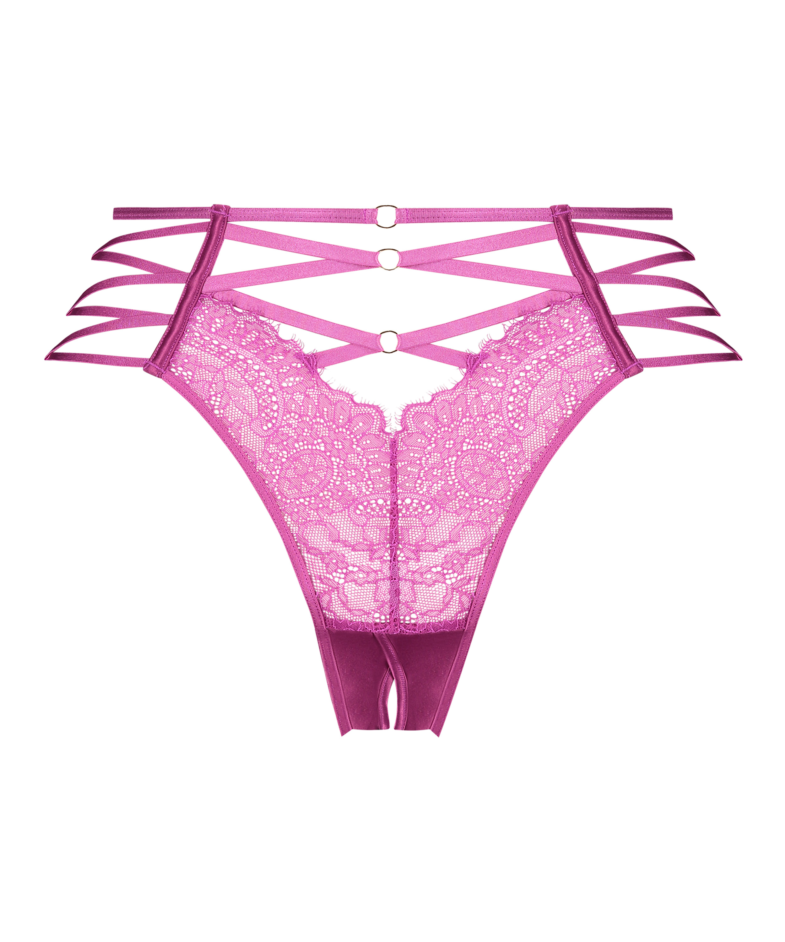 Wysoko wycięte brazyliany z odkrytym kroczem Monet, Fioletowy, main