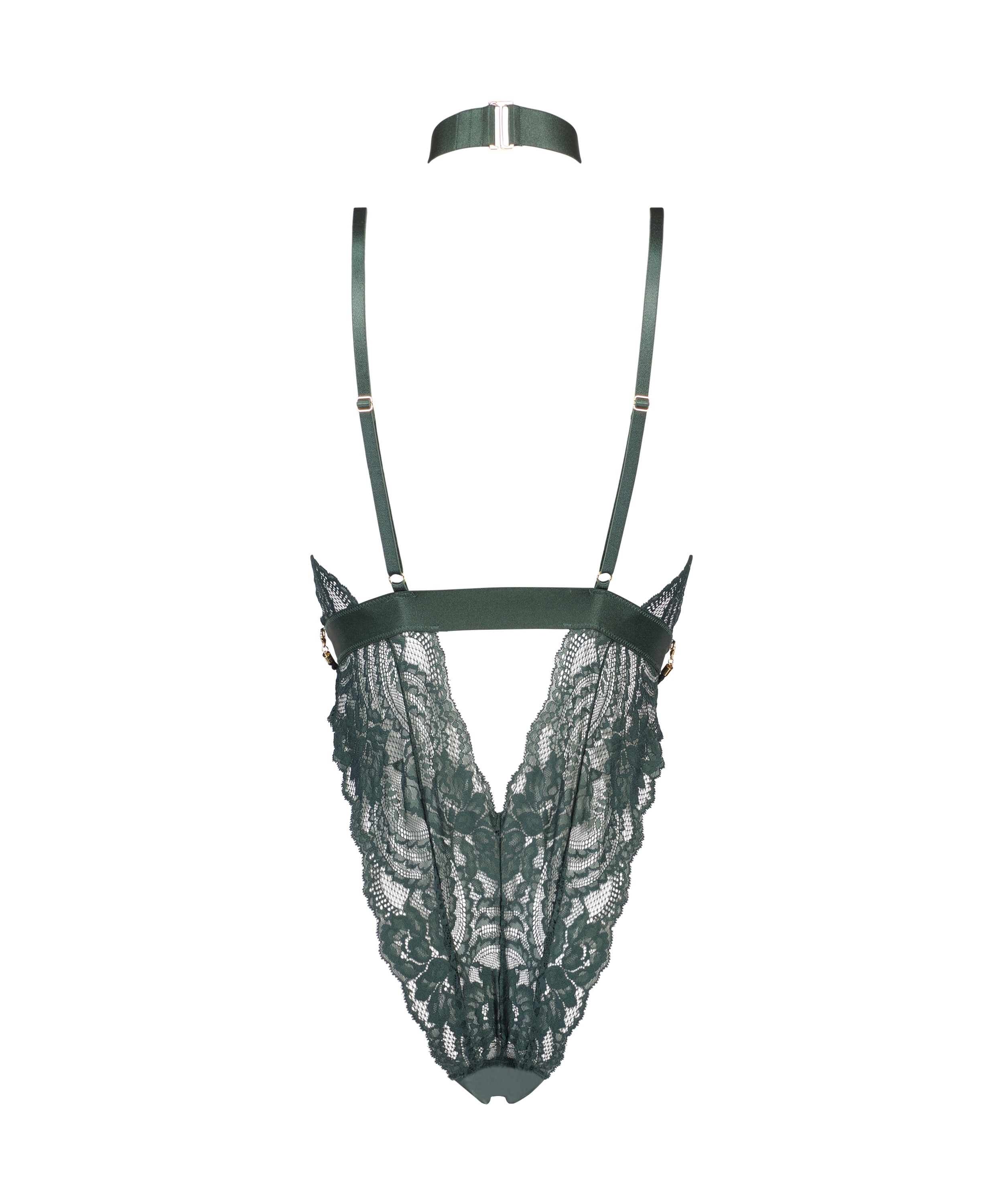 Body z otwartym krokiem Brandy Private, Zielony, main