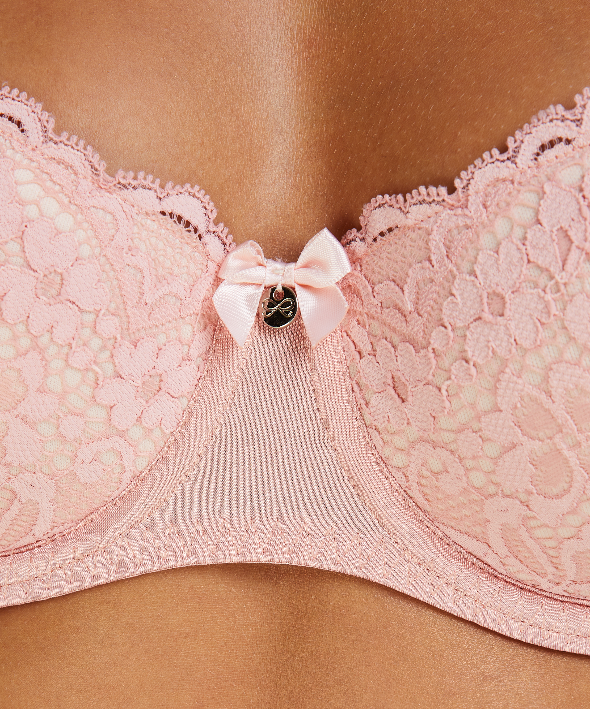 Biustonosz usztywniany z fiszbinami Rose, R&oacute;żowy, main